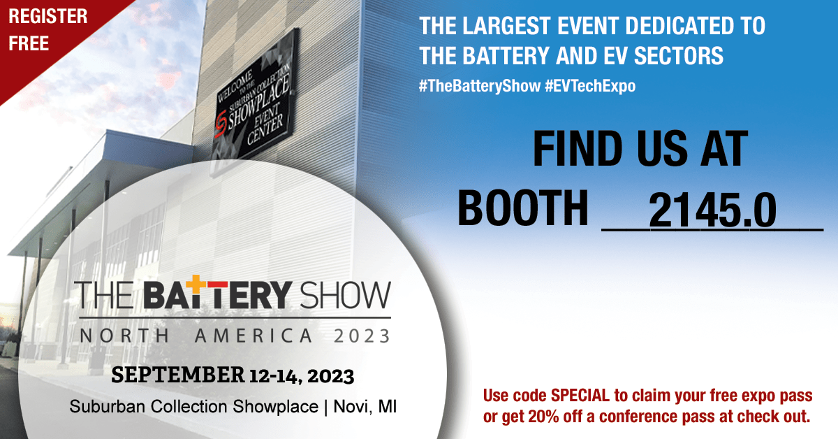 Battery Show 2023 Banner